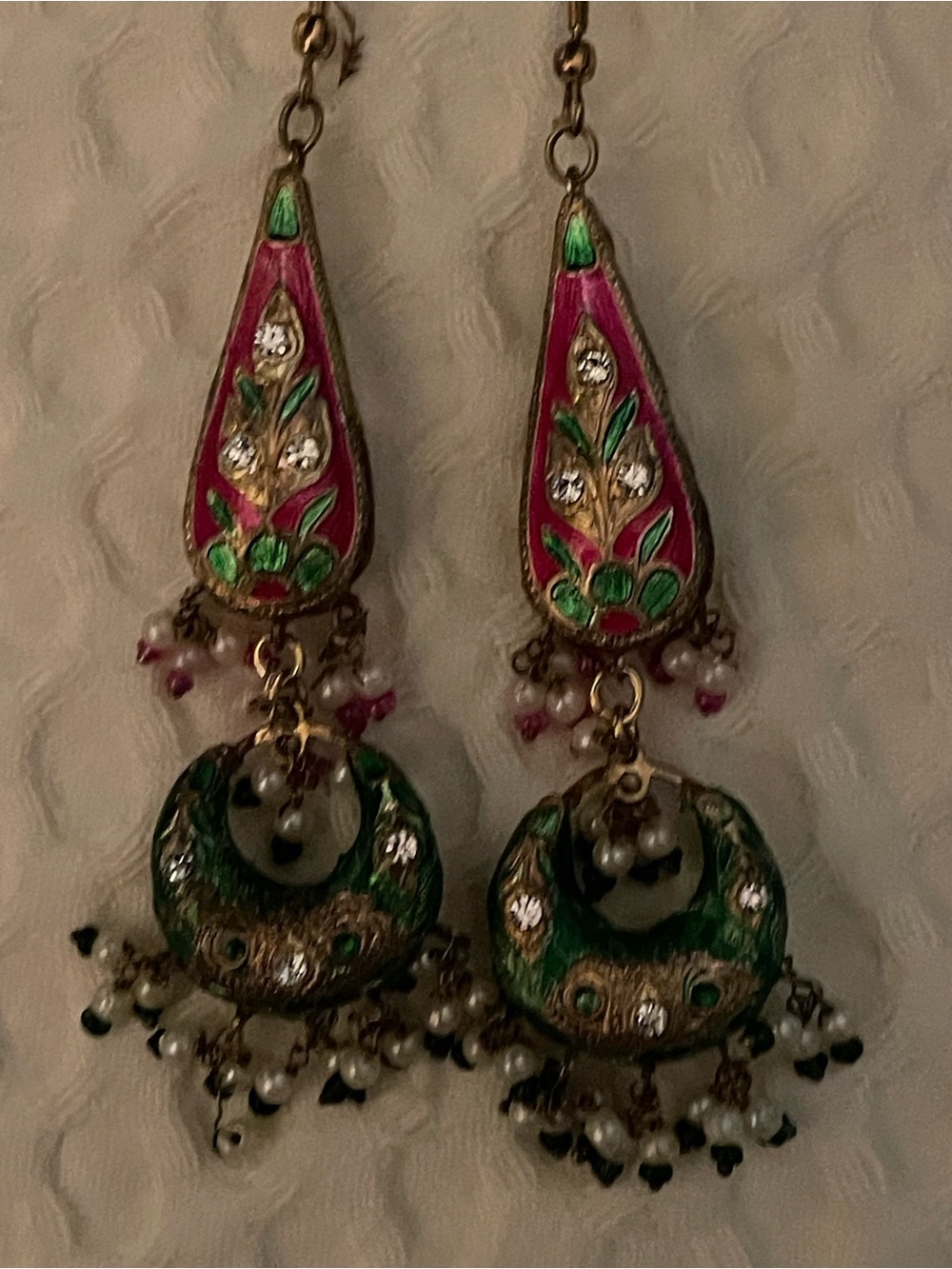 cloisonne earrings dangle earrings beaded belly dancer